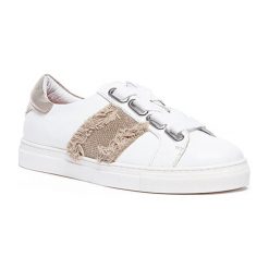 Skórzane sneakersy w kolorze białym. Trampki i tenisówki damskie Tosca Blu, Bagatt. W wyprzedaży za 299,95 zł.