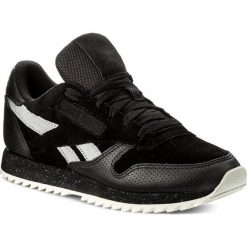 Buty Reebok - Cl Lthr Ripple Sm BS9726 Black/Cool Shadow/Chalk. Czarne półbuty damskie Reebok, na co dzień, bez wzorów, ze skóry, klasyczne, bez obcasa, na płaskiej podeszwie, bez zapięcia. W wyprzedaży za 219,00 zł.