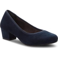 Półbuty JANA - 8-22305-21 Navy Suede 806. Niebieskie półbuty damskie marki Jana, bez wzorów, z zamszu, bez obcasa, na obcasie, bez zapięcia. W wyprzedaży za 169,00 zł.