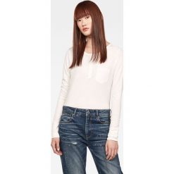 G-Star Raw - Longsleeve. Brązowe bluzki damskie G-Star RAW, s, bez wzorów, z bawełny, z okrągłym kołnierzem. W wyprzedaży za 179,90 zł.