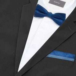 Mucha i poszetka - Granatowy. Niebieskie muszki męskie Reserved, bez wzorów. W wyprzedaży za 39,99 zł.
