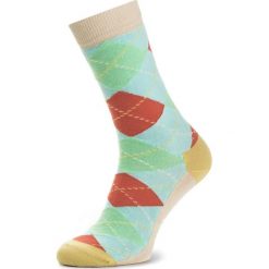 Skarpety Wysokie Unisex HAPPY SOCKS - ARY01-1000 Kolorowy. Skarpetki damskie Happy Socks, bez wzorów, z elastanu. Za 34,90 zł.