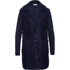 Płaszcz z przędzy boucle bonprix ciemnoniebieski. Niebieskie płaszcze damskie bonprix. Za 199,99 zł.