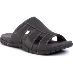 Klapki LANETTI - MBS-KOD-02 Black. Czarne klapki męskie Lanetti, ze skóry ekologicznej, bez zapięcia. Za 89,99 zł.
