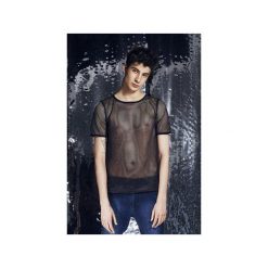 T-shirty męskie: T-shirt z siatki – grafitowy