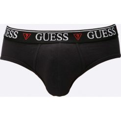 Guess Jeans - Slipy (3-pack). Czarne slipy męskie marki Guess Jeans, s, z aplikacjami, z elastanu. W wyprzedaży za 129,90 zł.