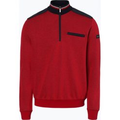 Bugatti - Męska bluza nierozpinana, czerwony. Czerwone bluzy męskie marki Bugatti, xl, z aplikacjami, z kontrastowym kołnierzykiem, bez rękawów, bez kaptura. Za 349,95 zł.