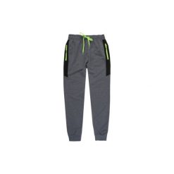 Joggery męskie: Spodnie męskie dresowe z kieszeniami, ze wstawkami, ze ściągaczami