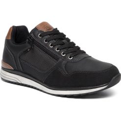 Sneakersy LANETTI - MP07-6943-11 Black. Czarne sneakersy męskie Lanetti, na co dzień, bez wzorów, ze skóry ekologicznej, eleganckie, bez zapięcia. Za 129,99 zł.