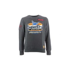 Bluzy Superdry CUSTOM 1334 CREW. Szare bluzy męskie Superdry, xxl, bez wzorów, bez kołnierzyka, bez rękawów, bez kaptura. Za 310,76 zł.