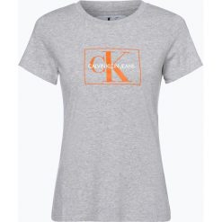 Calvin Klein Jeans - T-shirt damski, szary. Szare t-shirty damskie Calvin Klein Jeans, l, z nadrukiem, z jeansu. Za 219,95 zł.