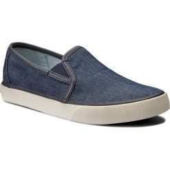 Tenisówki MARC O'POLO - 603 12713501 613 Denim 870. Niebieskie półbuty damskie marki Marc O'Polo, bez wzorów, z gumy, bez zapięcia. W wyprzedaży za 189,00 zł.