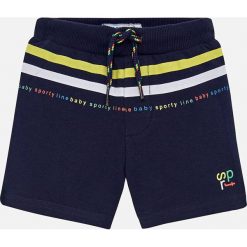 Mayoral - Szorty dziecięce 68-98 cm. Niebieskie spodenki chłopięce Mayoral, z nadrukiem, z elastanu, sportowe. W wyprzedaży za 29,90 zł.