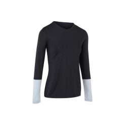 T-Shirt tenisowy Essential damski. Czarne t-shirty damskie marki ARTENGO, bez wzorów, z elastanu, sportowe, bez kołnierzyka. Za 24,99 zł.