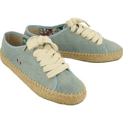 EMU AUSTRALIA W11411 AGONIS light denim distress, espadryle damskie. Espadryle damskie EMU Australia, bez wzorów, z denimu, bez obcasa. Za 289,90 zł.