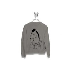 Bluza Obrażony BoJack Damska. Szare bluzy damskie Failfake, xxl, bez wzorów, bez rękawów, bez kaptura. Za 160,00 zł.