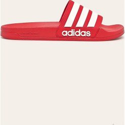 Adidas Performance - Klapki. Czerwone kapcie męskie adidas Performance, z gumy, bez zapięcia. W wyprzedaży za 89,90 zł.