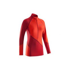 Bluza alpinistyczna damska. Pomarańczowe bluzy damskie SIMOND, s, bez wzorów, z elastanu, z długim rękawem, długie, bez kaptura. Za 99,99 zł.