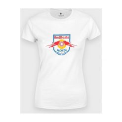 Koszulka damska Red Bull Beats. Czerwone koszulki damskie MegaKoszulki, m, bez wzorów, z bawełny, z podwójnym kołnierzykiem, bez rękawów. Za 49,90 zł.