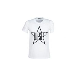 T-shirty z krótkim rękawem Diesel T SILY. Białe t-shirty damskie Diesel, s, bez wzorów, bez kołnierzyka. Za 179,00 zł.