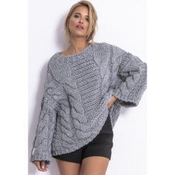 Sweter CHUNKY KNIT F780. Swetry damskie Fobya, na jesień, s, bez wzorów, z wełny, bez rękawów, bez kaptura. Za 190,00 zł.