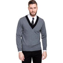 Sweter 14-92SR NESTORE. Szare swetry męskie Giacomo Conti, na zimę, m, bez wzorów, z wełny, biznesowe, bez kołnierzyka, bez kaptura. Za 199,00 zł.
