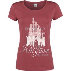 Disney Princess Kingdom Koszulka damska czerwony. Czerwone bluzki damskie marki DISNEY PRINCESS, s, z nadrukiem, eleganckie, z okrągłym kołnierzem. Za 42,90 zł.