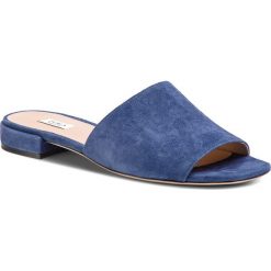 Klapki FURLA - Corona 1012810 S YB64 C10 Piombo f. Niebieskie klapki damskie Furla, bez wzorów, ze skóry, bez obcasa, na obcasie. W wyprzedaży za 489,00 zł.