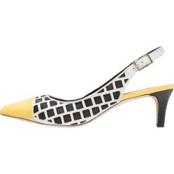 Bruno Premi Czółenka giallo/bianco/nero. Niebieskie czółenka marki Bruno Premi, z materiału. Za 559,00 zł.