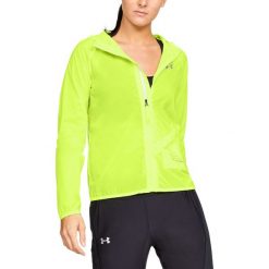 Kurtka Under Armour UA Qualifier Storm Packable Jacket W Jaskrawo-Żółta. Żółte kamizelki damskie Under Armour, bez wzorów, bez kaptura, do biegania. Za 339,99 zł.