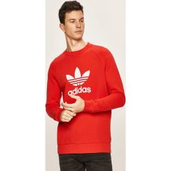 Adidas Originals - Bluza. Czerwone bluzy męskie adidas Originals, s, z nadrukiem, z elastanu, z okrągłym kołnierzem, bez rękawów, bez kaptura. Za 199,90 zł.