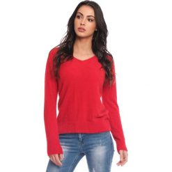 Sweter "Shona" w kolorze czerwonym. Czerwone swetry damskie Scarlet Jones, s, bez wzorów, bez rękawów, bez kaptura. W wyprzedaży za 169,95 zł.