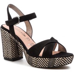 Espadryle TAMARIS - 1-28032-32 Blk.Nubuc Comb 054. Czarne espadryle damskie Tamaris, bez wzorów, ze skóry, bez obcasa, na obcasie. W wyprzedaży za 169,00 zł.
