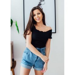 Body Adelajda black. Czarne bluzki damskie Fanaberia.com, bez wzorów, z falbankami, bez rękawów. Za 89,00 zł.