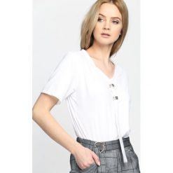 Bluzki damskie: Biały T-shirt Zing Up