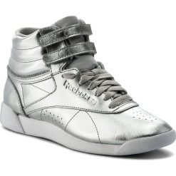 Buty Reebok - F/S Hi Metallic BS9944 Silver Met/Steel/Wht. Szare półbuty damskie Reebok, na co dzień, bez wzorów, ze skóry, bez obcasa, na płaskiej podeszwie, bez zapięcia. W wyprzedaży za 269,00 zł.