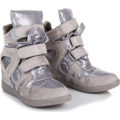 Sneakersy na rzepy vices ANNIE. Szare trampki i tenisówki damskie vices, bez wzorów, na rzepy. Za 129,90 zł.