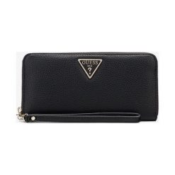 Guess Becca Large Portfel Czarny. Czarne portfele damskie Guess, z aplikacjami, z materiału. Za 292,95 zł.