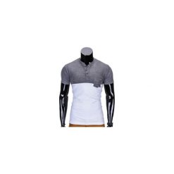 T-shirty męskie: T-SHIRT MĘSKI BEZ NADRUKU S662 – GRAFITOWY