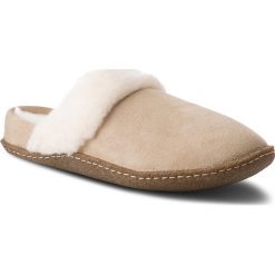 Kapcie SOREL - Nakiska Slide II NL3082 British Tan/Natural 265. Brązowe klapki damskie marki Sorel, bez wzorów, ze skóry, bez obcasa. W wyprzedaży za 199,00 zł.