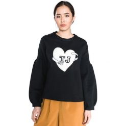 Trussardi Jeans Bluza Czarny. Czarne bluzy damskie Trussardi Jeans, l, z haftami, z bawełny, bez rękawów, bez kaptura. Za 404,95 zł.
