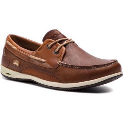 Mokasyny CLARKS - Orson Harbour 203575817 Brown Leather. Pomarańczowe mokasyny męskie Clarks, na co dzień, bez wzorów, ze skóry, klasyczne, bez zapięcia. W wyprzedaży za 399,00 zł.
