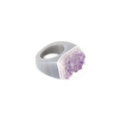 InspiRING Ametyst Delikatny Fiolet rozmiar 12. Fioletowe pierścionki damskie Brazi druse jewelry, z ametystem. Za 270,00 zł.
