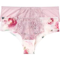 Figi brazylijskie (2 pary) bonprix różowobrązowy z nadrukiem. Różowe majtki damskie bonprix, z nadrukiem. Za 49,98 zł.