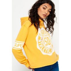 Bluzy damskie: Superdry COLLEGE Bluza z kapturem yellow