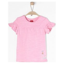 S.Oliver T-Shirt Dziewczęcy 104 - 110 Jasnoróżowy. Różowe bluzki dziewczęce marki S.Oliver, z bawełny, z klasycznym kołnierzykiem. W wyprzedaży za 39,00 zł.