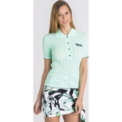 BLUZKA pinko. Zielone bluzki damskie Pinko, s, z aplikacjami, z dzianiny, bez kołnierzyka, bez rękawów. Za 448,00 zł.