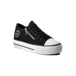 NYLON RED WSH217006-1. Czarne trampki i tenisówki damskie Nylon Red, bez wzorów, z nylonu, bez zapięcia. Za 69,99 zł.