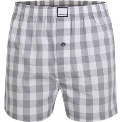 Bawełniane luźne bokserki męskie Grey Check. Szare bokserki męskie Ceceba, bez wzorów, z bawełny. Za 78,99 zł.