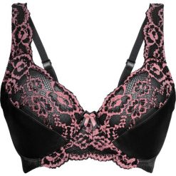 Biustonosz minimizer na fiszbinach bonprix czarno-jasny koralowy. Czarne biustonosze bonprix. Za 54,99 zł.